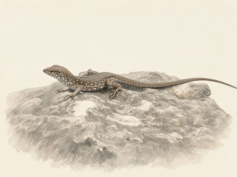 Watercolour illustration: La Tortuga whiptail