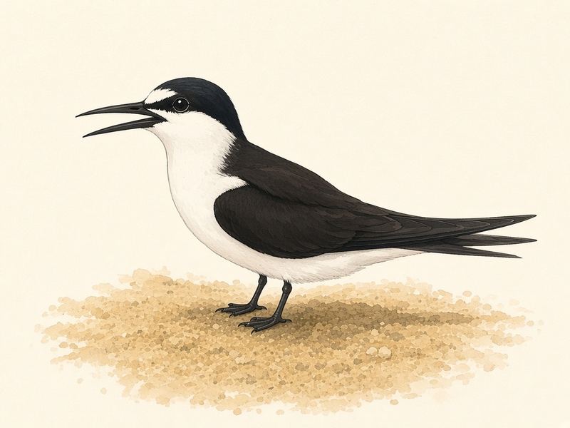 Watercolour illustration: Sooty tern